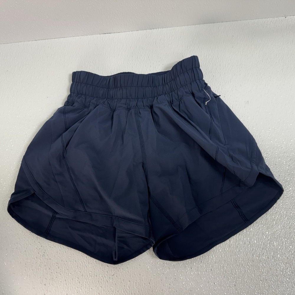 lululemon Track That High Rise Lined Short 5" Navy Size 0